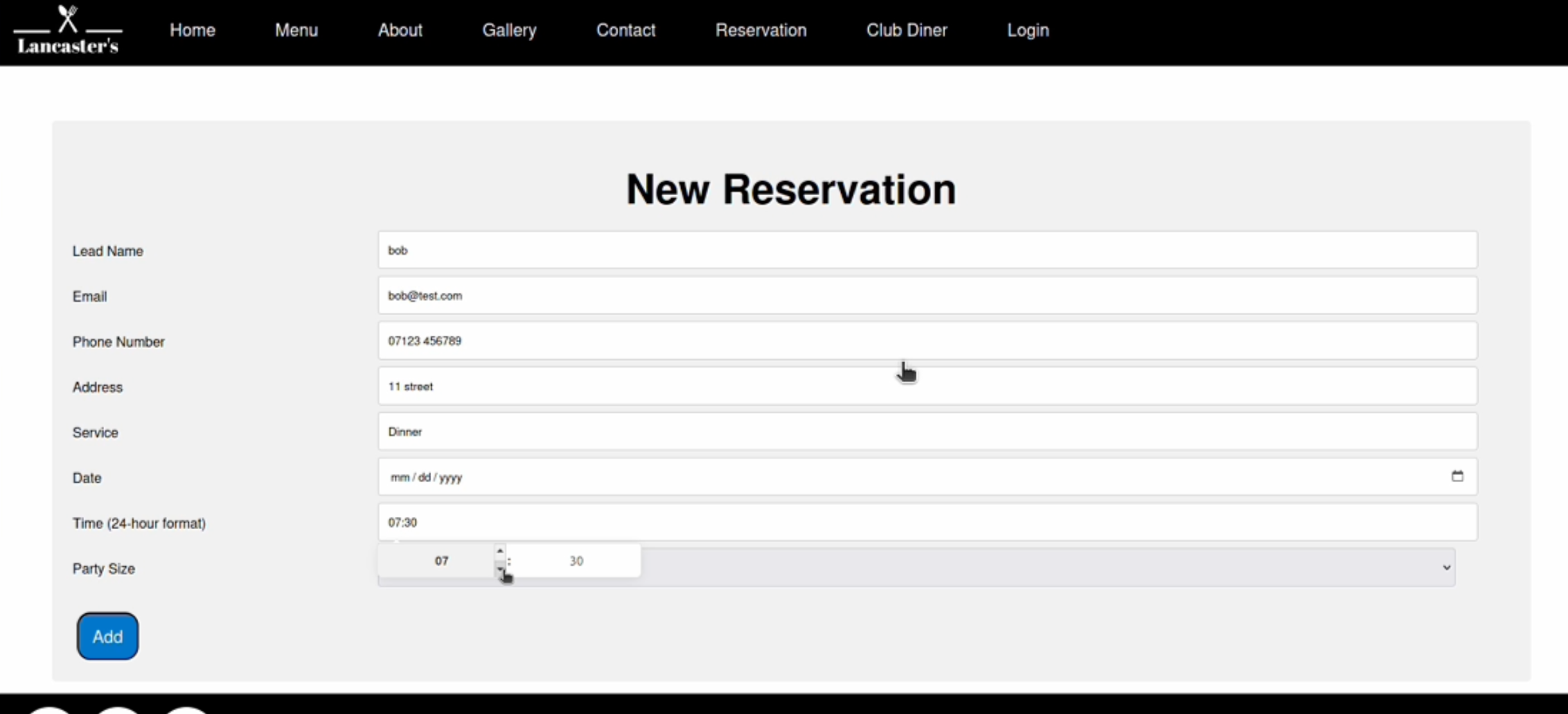 Reservation